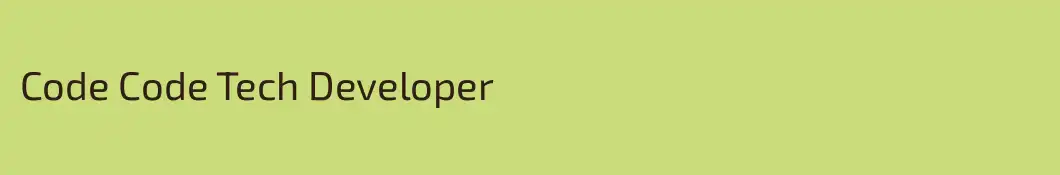 Code Code Tech Developer